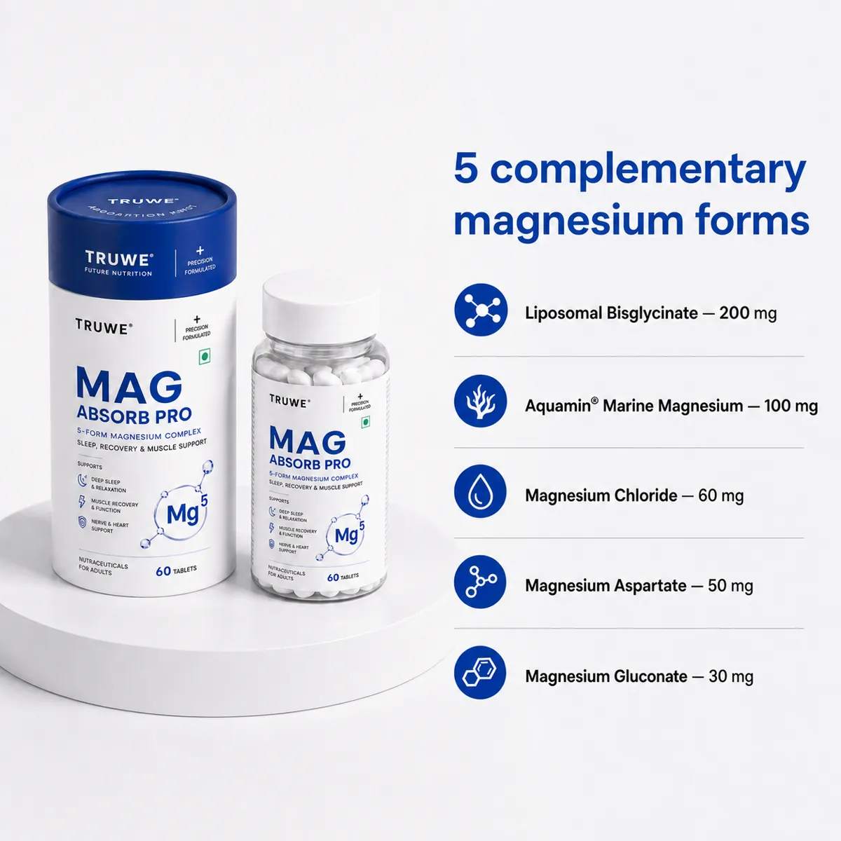 5 complementary magnesium forms with doses