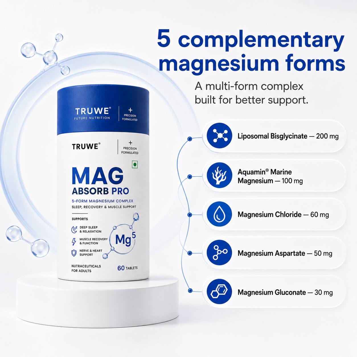 5 complementary magnesium forms with doses