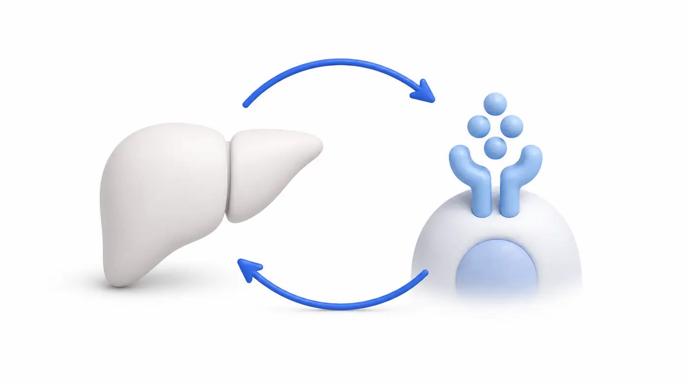 Diagram showing the two-way loop between liver fat and insulin resistance