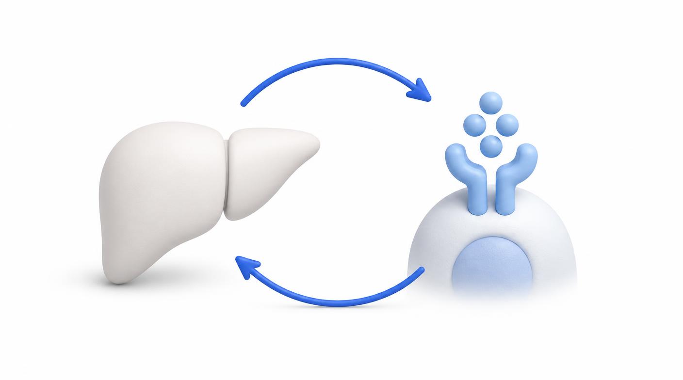 Diagram showing the two-way loop between liver fat and insulin resistance